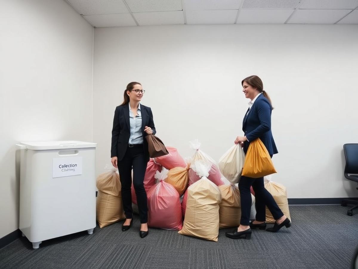 Businesses clothing drive with Clothes For Paws